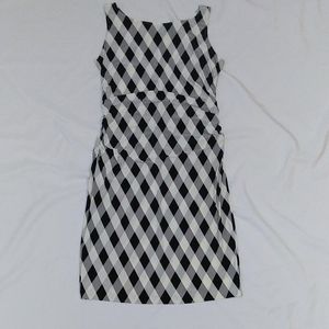 Norma Kamali Checkered Ruched Dress Size XL